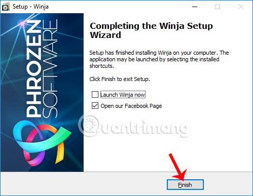 Hoàn thành cài đặt Winja
