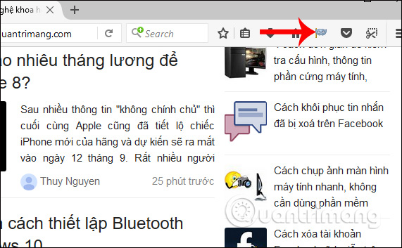 Mở thêm tab ẩn danh