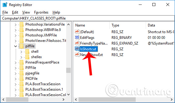 Chuyển về tiêu đề mặc định IsShortcut