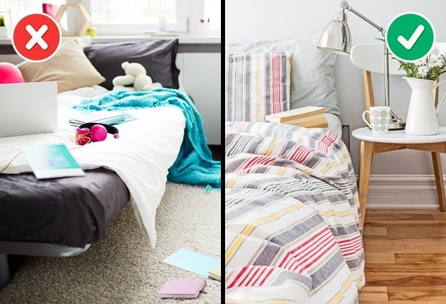 Phòng ngủ bừa bộn