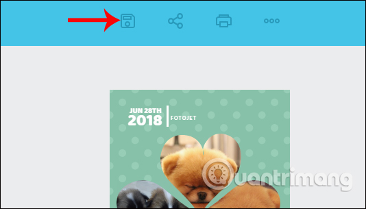 Nhấn biểu tượng Save
