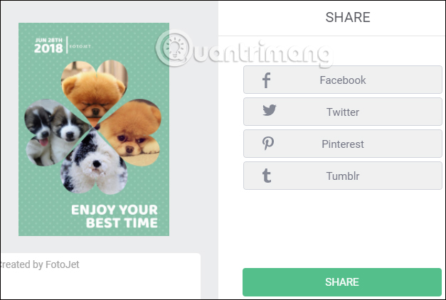 Chia sẻ hình ảnh lên Facebook