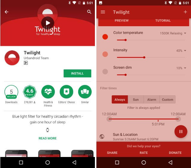Ứng dụng Twilight