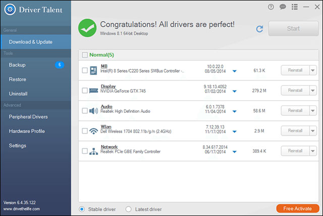Driver Booster hỗ trợ tất cả các phiên bản Windows