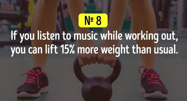 Nếu nghe nhạc trong khi làm việc, bạn có thể nâng một vật với khối lượng nặng hơn 15% so với lúc bình thường