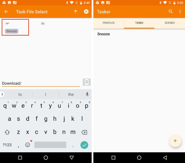 Chọn tab Tasks