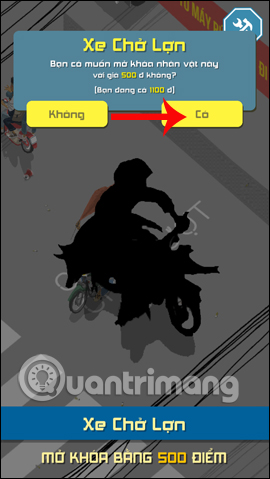 Bỏ tiền mở nhân vật mới