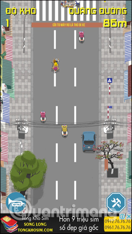 Quãng đường di chuyển trong game