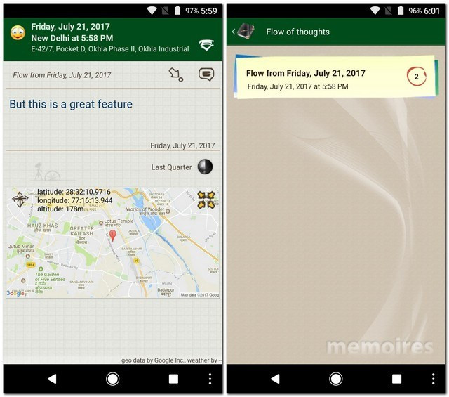 Ứng dụng viết Memories