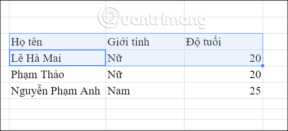 Lọc kết quả theo điều kiện