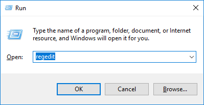 Nhấn Win + R, gõ regedit và nhấn Enter để mở Windows Registry