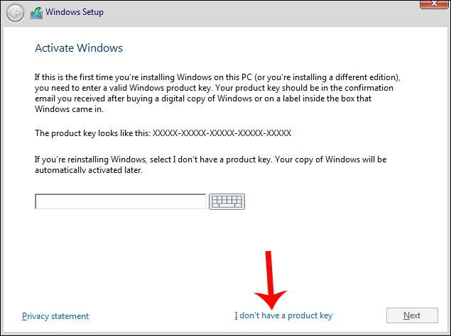 Chọn phiên bản cài đặt Windows 10