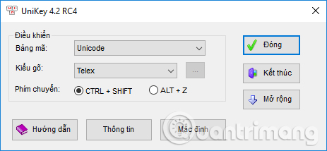 Tùy chỉnh bộ gõ và bảng mã