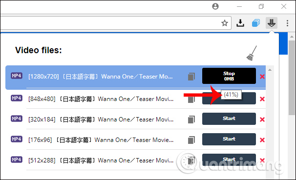 Tải video bằng tiện ích Vido - Video Downloader
