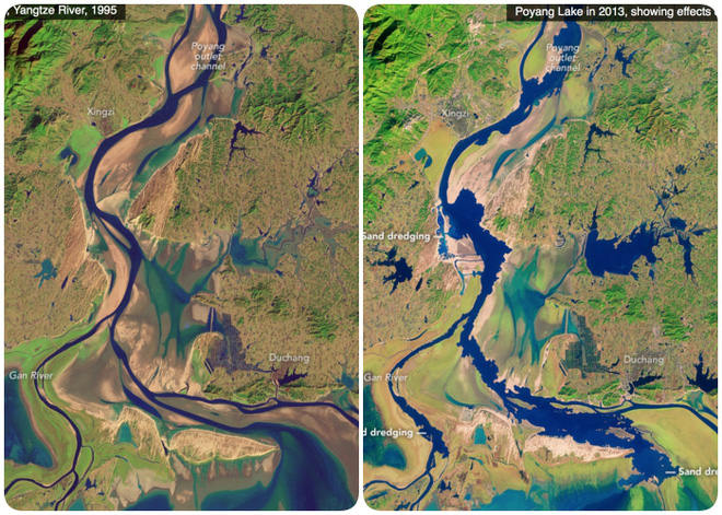 Hồ Bà Dương tại Trung Quốc và hệ quả sau 18 năm khai thác cát quá mức