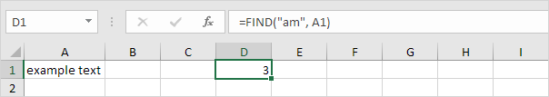 FINDEN-Funktion in Excel