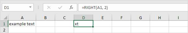 RECHTS-Funktion in Excel