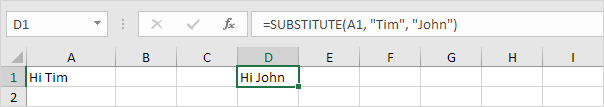 SUSTITUTE-Funktion in Excel
