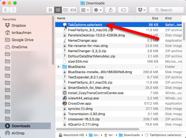 Nhấp đúp vào tệp để cài đặt