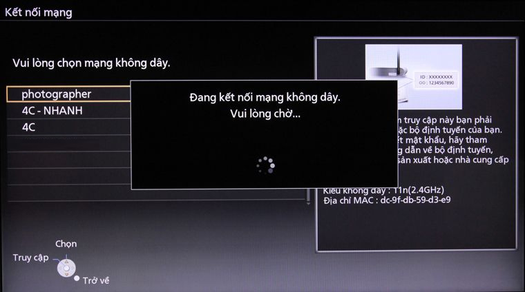 Chờ kết nối với WiFi