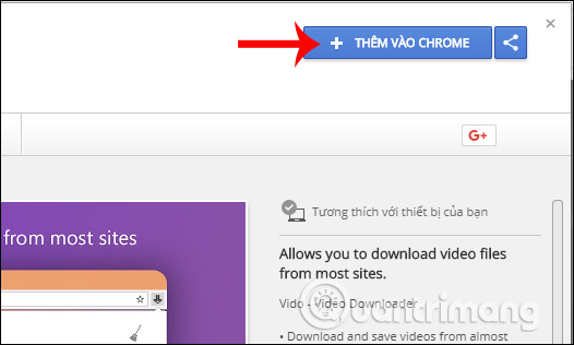 Thêm tiện ích trên trình duyệt 