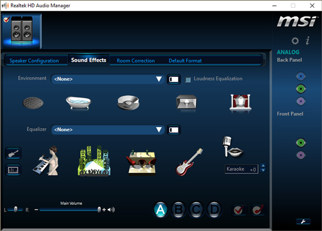Phần mềm Realtek HD Audio Manager