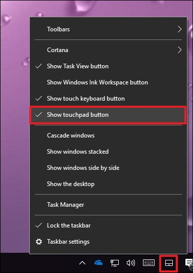 Kích hoạt Virtual Touchpad