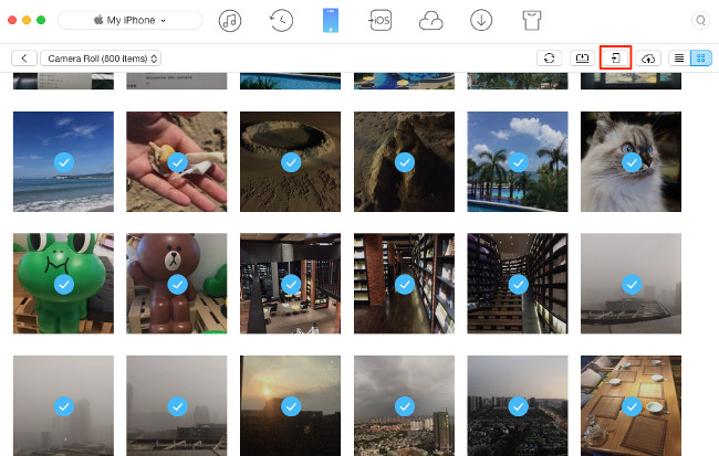 Chọn ảnh chuyển sang thiết bị mới
