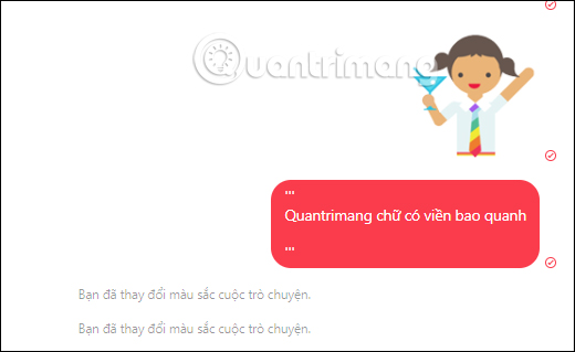 Tạo viền chú thích trên Messenger