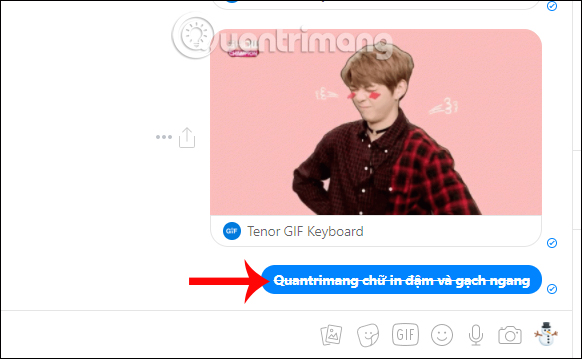 Kiểu chữ vừa đậm vừa ngang