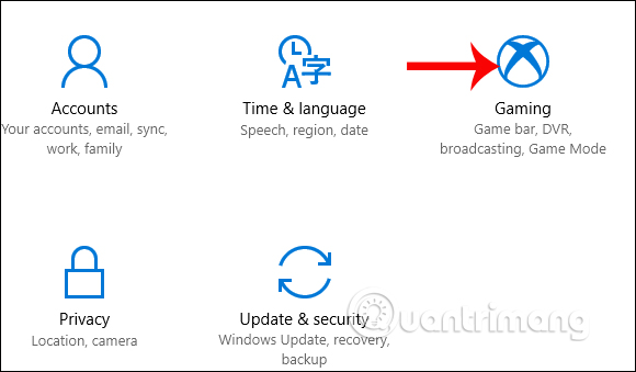 Giao diện Windows Settings