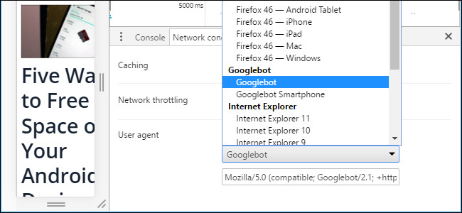 User Agent của trình duyệt 