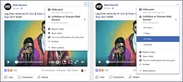 Tính năng Snooze của Facebook