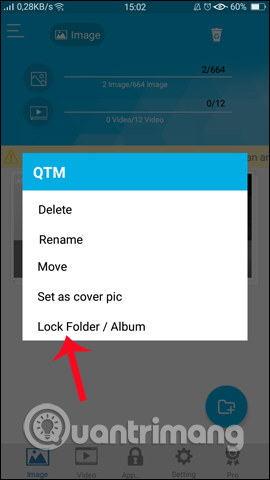Đặt mật khẩu thư mục