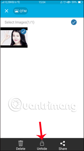 Mở khóa hình ảnh