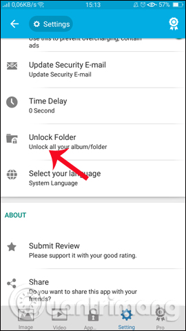 Nhận mã mở khóa 