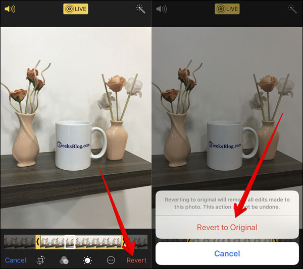 Chuyển ảnh về ảnh gốc 