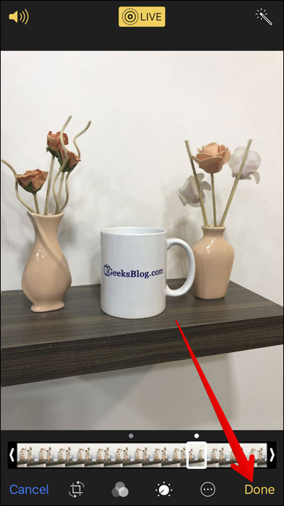 Nhấn Done để xác nhận thay đổi 