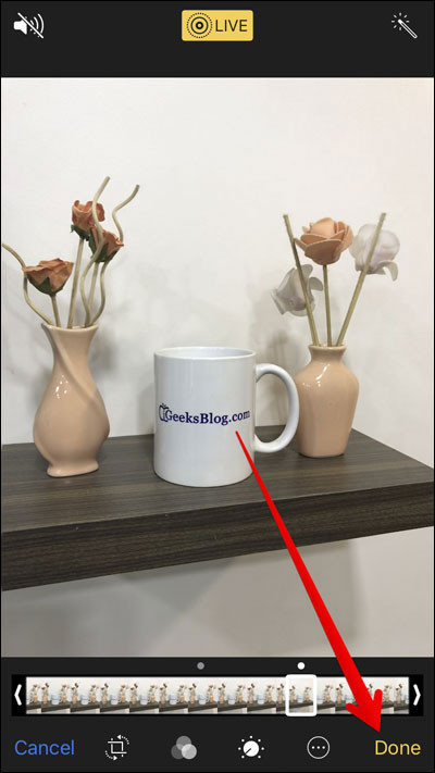 Nhấn Done để tắt tiếng