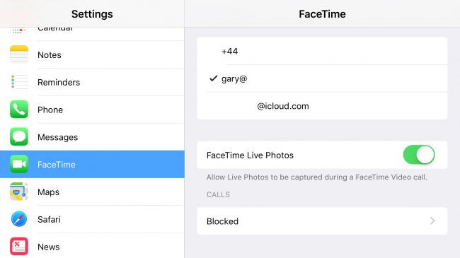 Khóa chụp ảnh khi gọi FaceTime