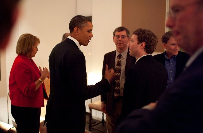 Tổng thống Barack Obama và Zuckerberg