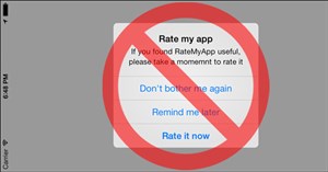 Cách tắt thông báo đánh giá ứng dụng trên iPhone