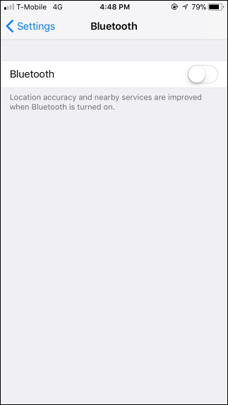 Tắt Bluetooth trong cài đặt