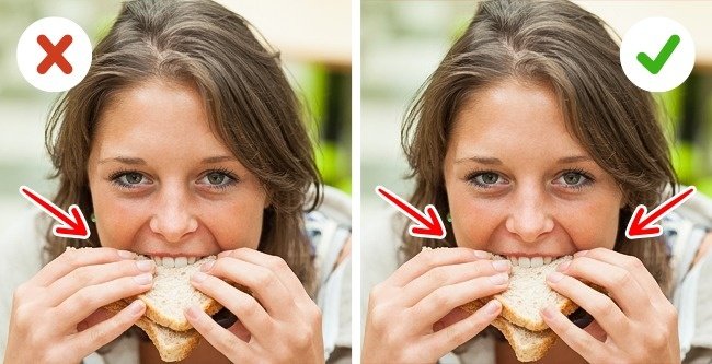 Chỉ nhai bằng một bên hàm