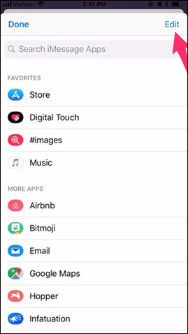 Xóa ứng dụng iMessage