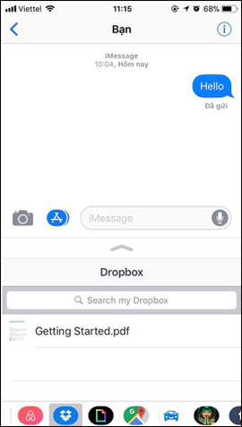Sử dụng nhiều ứng dụng trên iMessage