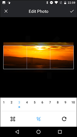 Chọn số lượng ảnh muốn cắt