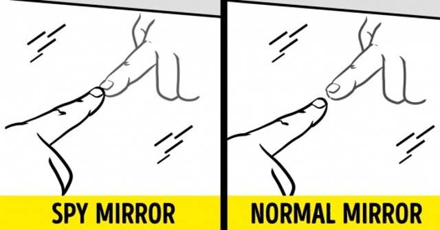 Cách phát hiện một chiếc gương theo dõi