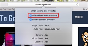 Tự động mở các bài báo yêu thích với trình đọc Reader Mode trên Safari